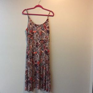 Loft long floral print dress